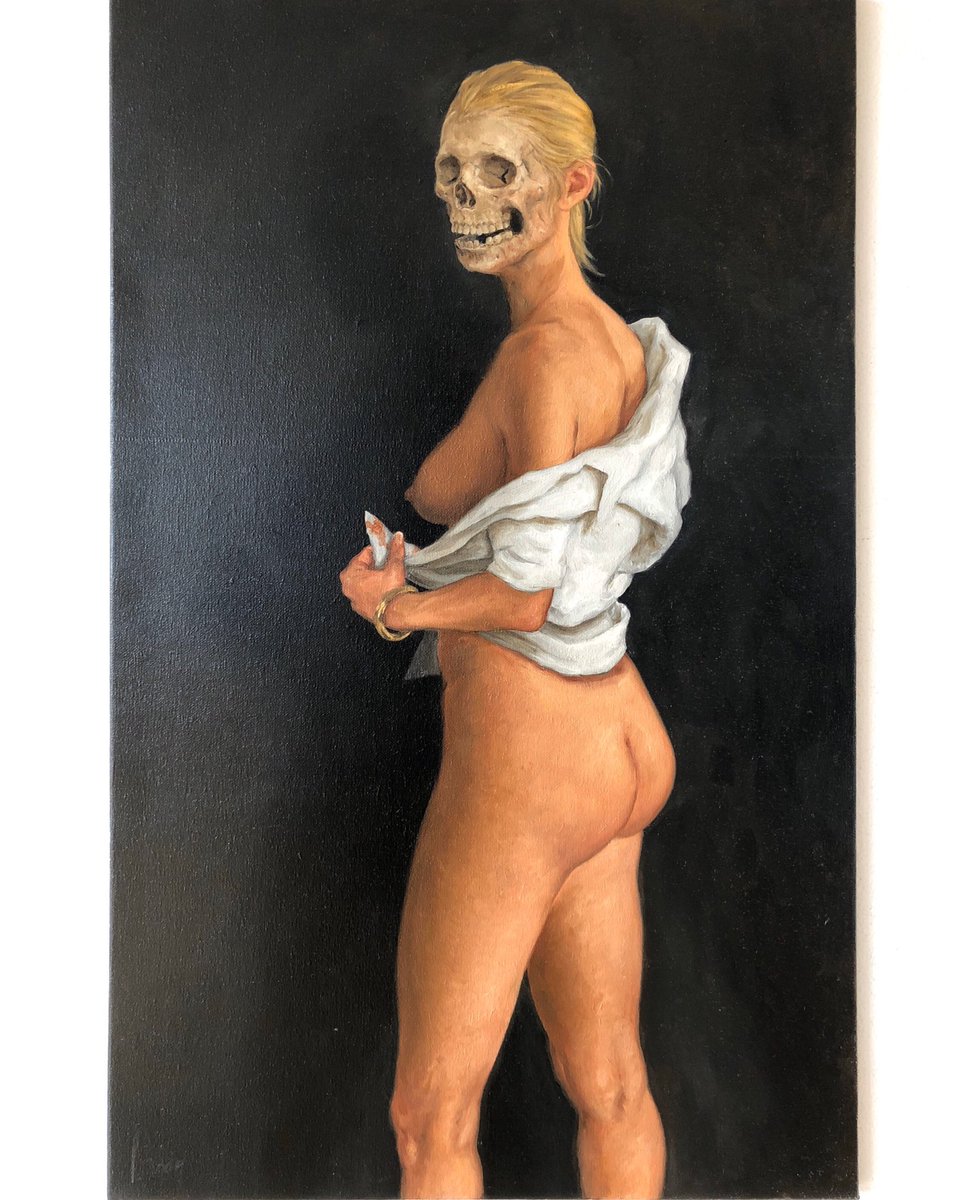 "WAHNFRIED I" (oil on canvas, lifesize, 2009).

#oilpainting #painting #oiloncanvas #allaprima #art #contemporaryart #newbeauty #neueschoenheit #pascalmoehlmann