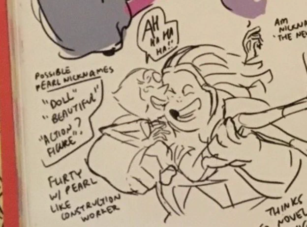 @jackybunbun I respect your opinion, but it's not something new and sudden at all!! If you look at concept arts of bismuth and pearl, theres clearly written that bismuth FLIRTS with pearl and calls her nicknames 
And about pearl not having feelings back, who knows? Maybe she does ? 