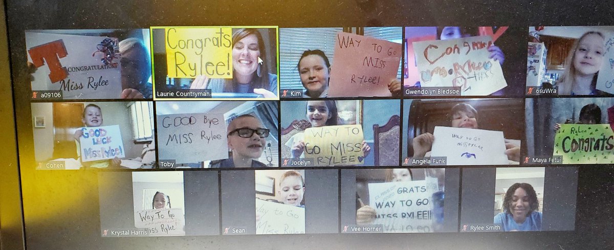 #ISDStrong Thank you Mrs. Countryman for including Rylee Smith #P2T2  cadet teacher in your first grade class Zoom. Thanks for being an outstanding Mentor Teacher. #ISDAcademies