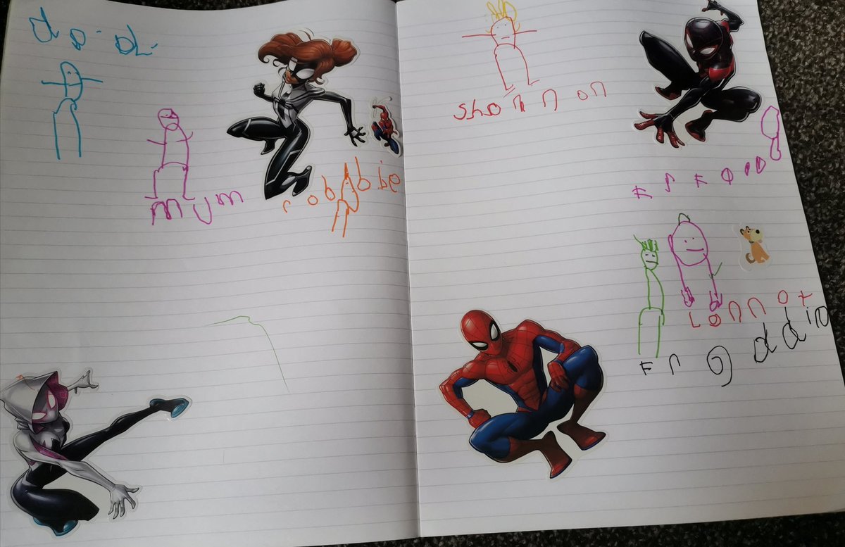 AlysonSharp8's tweet photo. Freddie's got creative today a family portrait with some Super Heroes thrown in ☺️ @tis_carrigan @tis_godber @tis_senior @tis_townville https://t.co/OIziJ6ORTA