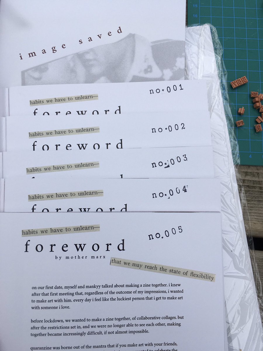 _mankyy's tweet photo. Quaranzine physicals are here! See below if you want a copy xx https://t.co/ivL3ONlvMi