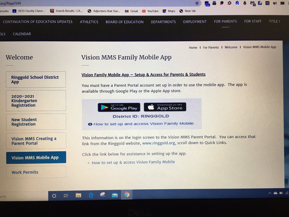 Ringgold_Middle's tweet photo. Stay on top of your students’ grades by getting the Vision MMS Family App.  Directions are available at https://t.co/4HN9SCWf4P under the For Parents tab!  Do it today! @RSDRAMS @ringgold_rams @RinggoldNorth @Ringgold_HS @RinggoldSouth https://t.co/dv0pekaYsF