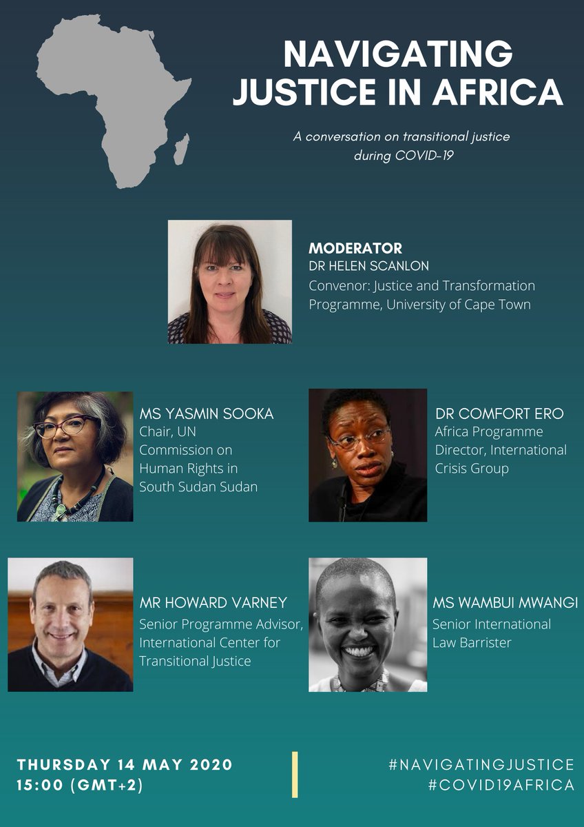 Mo_IbrahimFdn's tweet photo. On Thursday 14 May, #IIAG Advisory Council member @EroComfort will participate in this #NavigatingJustice panel unpacking the state of Transitional Justice in Africa during the #COVID19 pandemic.

Register to attend at https://t.co/rB7awsDJdr… https://t.co/xMNdyFJv5p