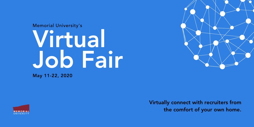 MUN_Students's tweet photo. Want access to employers? At this year's Virtual Job Fair some employers are holding live, online Q&amp;A sessions. See the schedule here: https://t.co/vpIeLpUadB and log into the Virtual Job Fair through MyMUNLife to attend. https://t.co/6XTSSnOAxd