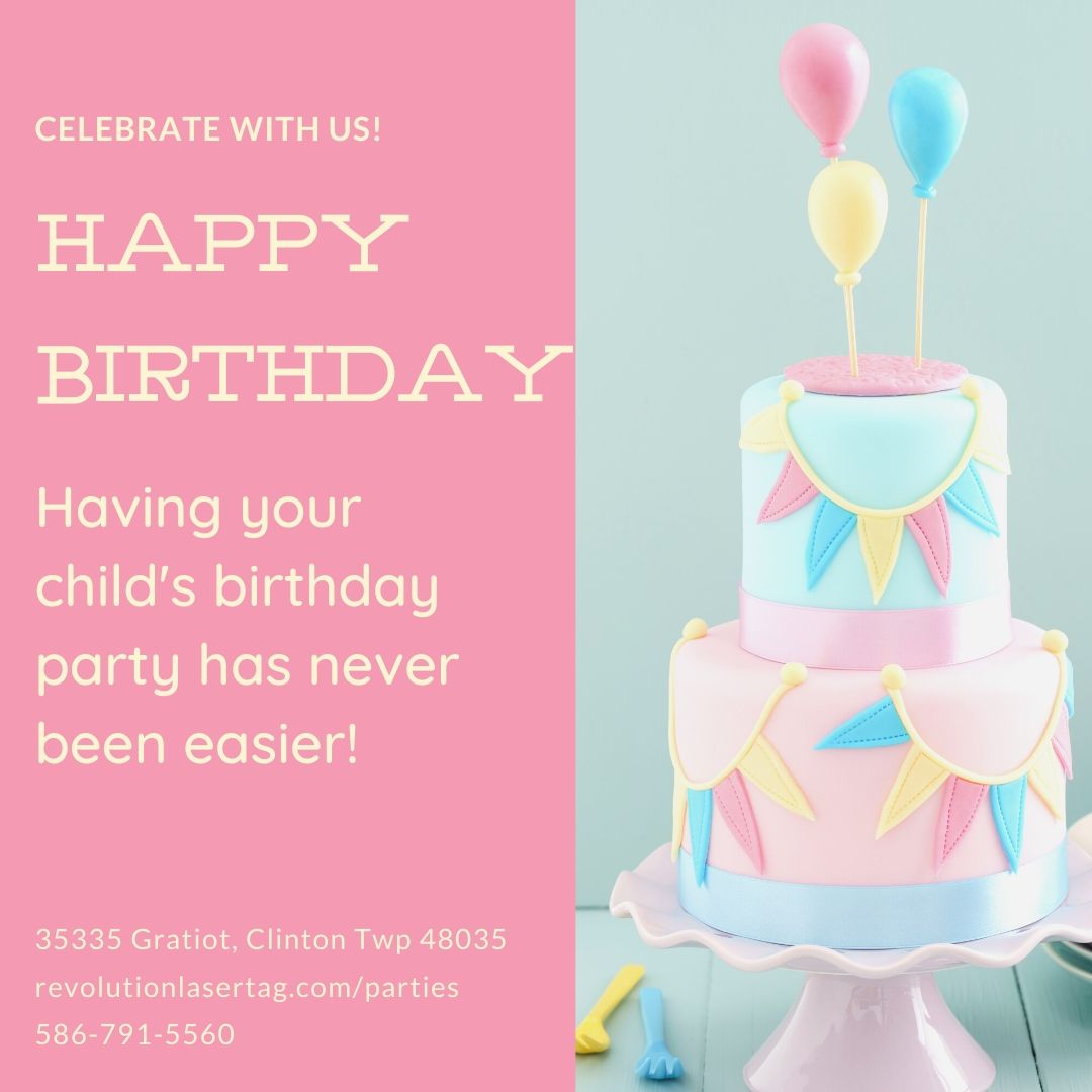 RevLaserTag's tweet photo. While we aren't open now, we'll be ready for you when we do reopen and the kids will still want birthday parties.
Our party pricing can be found on our website, and we'll answer all your questions and get your party booked.
We look forward to wishing your child a HAPPY BIRTHDAY! https://t.co/jV6kXMhp4d
