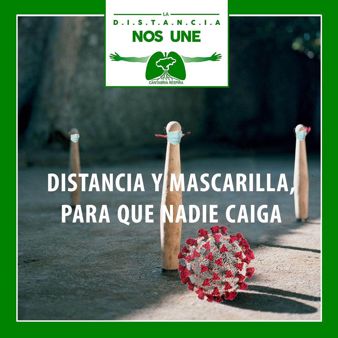 CantabriaOverse's tweet photo. ESTO NO ES UN JUEGO. 
No queremos que el maldito virus nos derribe a ninguno así que mantengamos la distancia entre nosotros. Así será difícil que nos gane la partida. 
Respetemos las reglas.
No queremos embolaos. https://t.co/PrJoaPYZb7