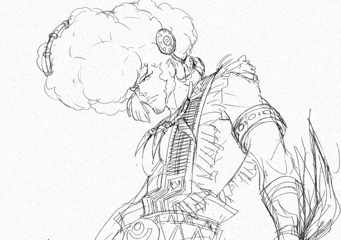 Cアガレス下書き+線画 