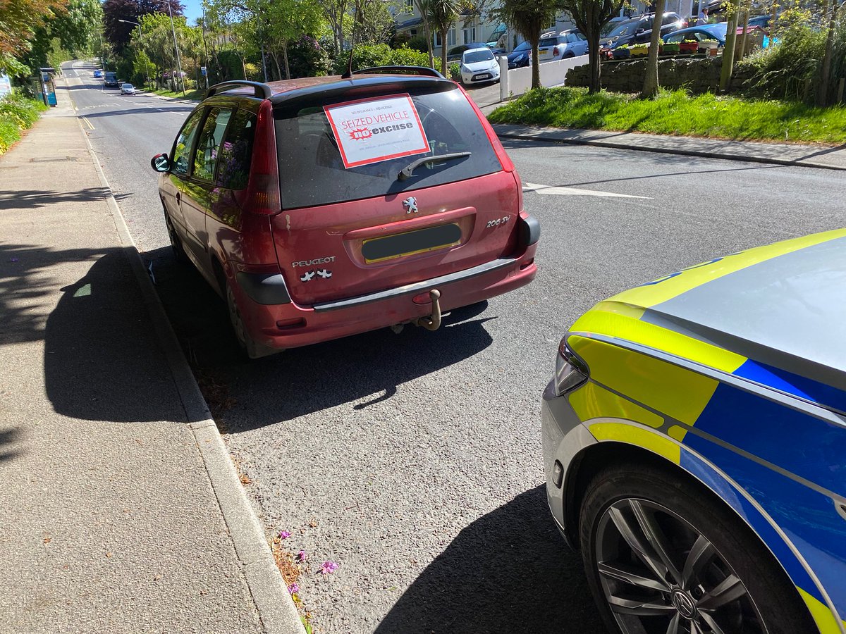 Vehicle seized in #Falmouth as it was uninsured. The 4th uninsured vehicle for our car today #NoExcuse #NoInsuranceNoCar