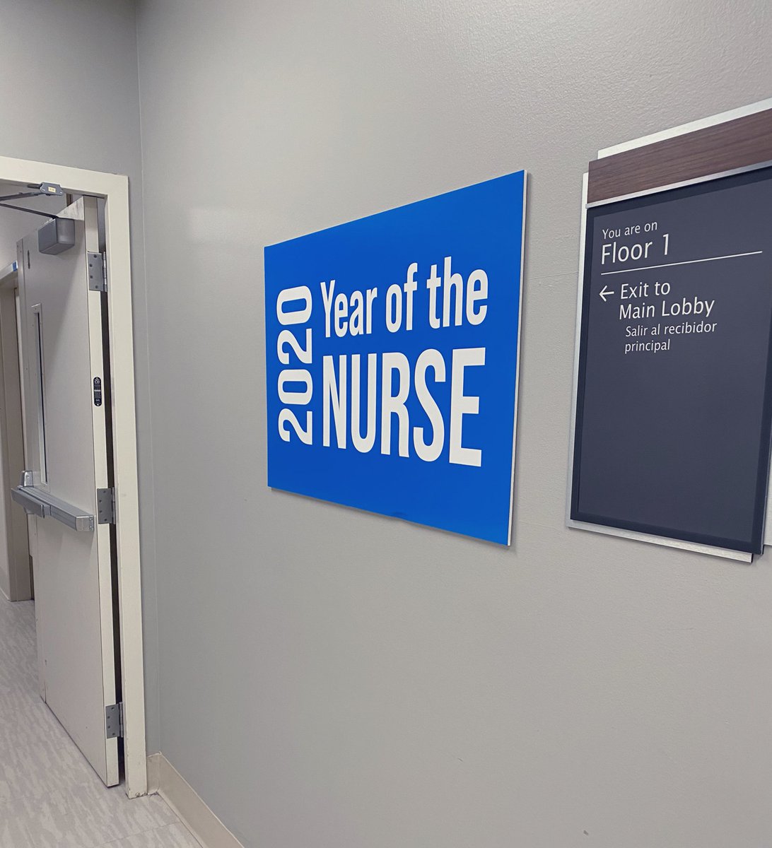 JonathanDominck's tweet photo. Had to post this badass sign I found in one of my hospital’s halls. 2020 Year or the NURSE!#NursesDay2020 #nursesrock #COVIDー19 #emergencymedicine #NursesWeek https://t.co/nHyYztkq3m
