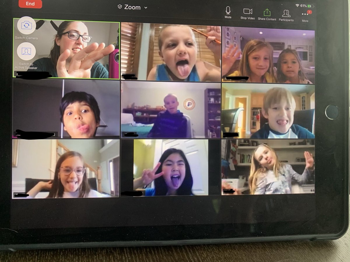 I'm going to miss Zooming with these little squirts every Tuesday! ♥️♥️♥️ <a href="/SmokyRow1/">Smoky Row Elementary</a> @zoom_us