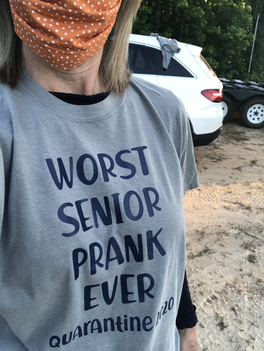 New senior shirts for the #ClassOf2020 ! #heritagehawksathome #Quarantine