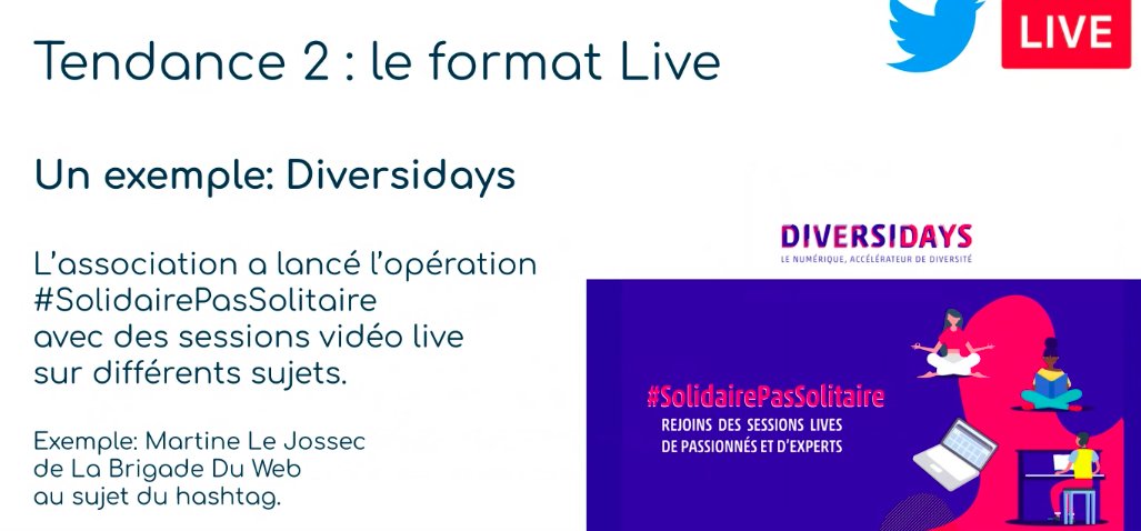 AnnieLichtner's tweet photo. #Nowevent @camillejourdain salue l'initiative de #Diversidays #SolidairePasSolitaire pour leur Live qui est un vrai succès. Congrats @AnthonyBabkine @Nad_Alves et @loutro1990 qui a participé à un live https://t.co/uKIoDsvFo9