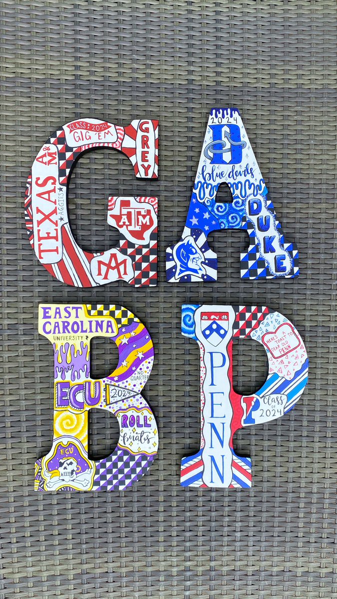 baileyaj_'s tweet photo. college letters :) https://t.co/hKXqclaMFl