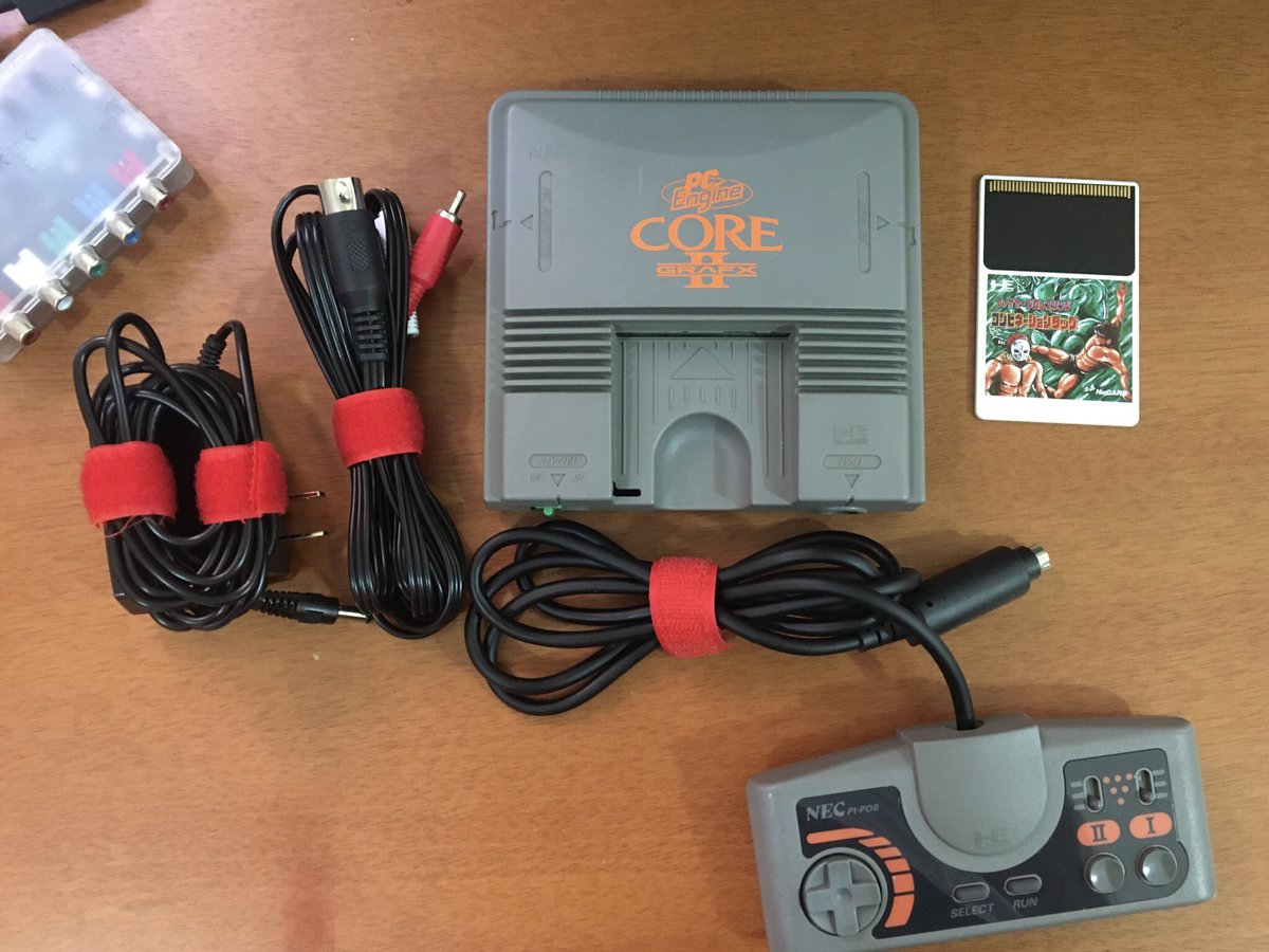 BaronZaraguin's tweet photo. Delivered 1 hour ago via DHL the Core Grafx II (bought on eBay) ; looks almost as new for a 1991 console. Tested it with Retrotink &amp; all is fine . Next step - upgrade setup with @terraonion Super SD System 3  as soon as available. #RETROGAMING #Retro #NEC #CoreGrafxII #PCEngine https://t.co/zEsFfHZLUi
