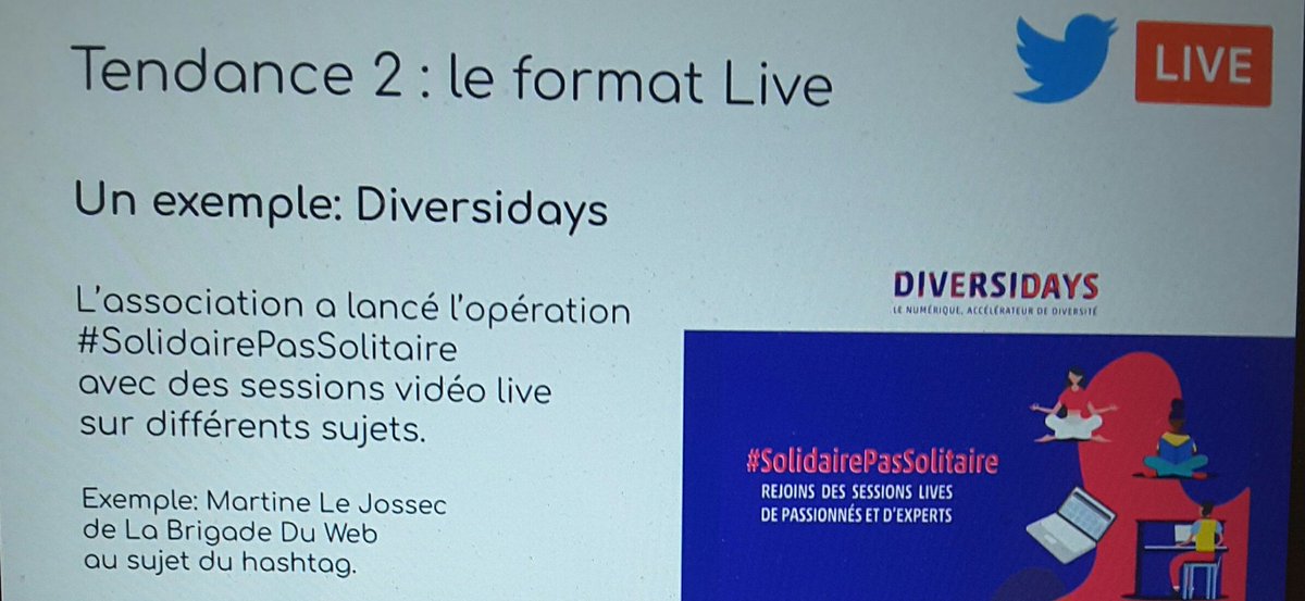 loutro1990's tweet photo. Exemple de @diversidays avec l'opération #SolidairePasSolitaire dont @LaBrigadeDuWeb est partenaire 

(Et à laquelle j'ai modestement participé avec un #live sur le #Hashtag... merci @camillejourdain pour la mention)
#nowevent https://t.co/vKGMsSUyD5