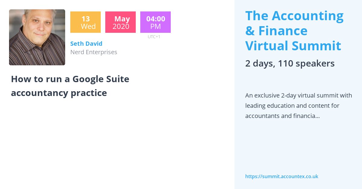 nerdenterprises's tweet image. I think I recently saw some buzz about some virtual conference having the "best" content and 1,000 attendees in total. I've got over 4,000 people registered for my 1 session here! 

#AFVirtualSummit 

summit.accountex.co.uk/?sc=xo01hpNw