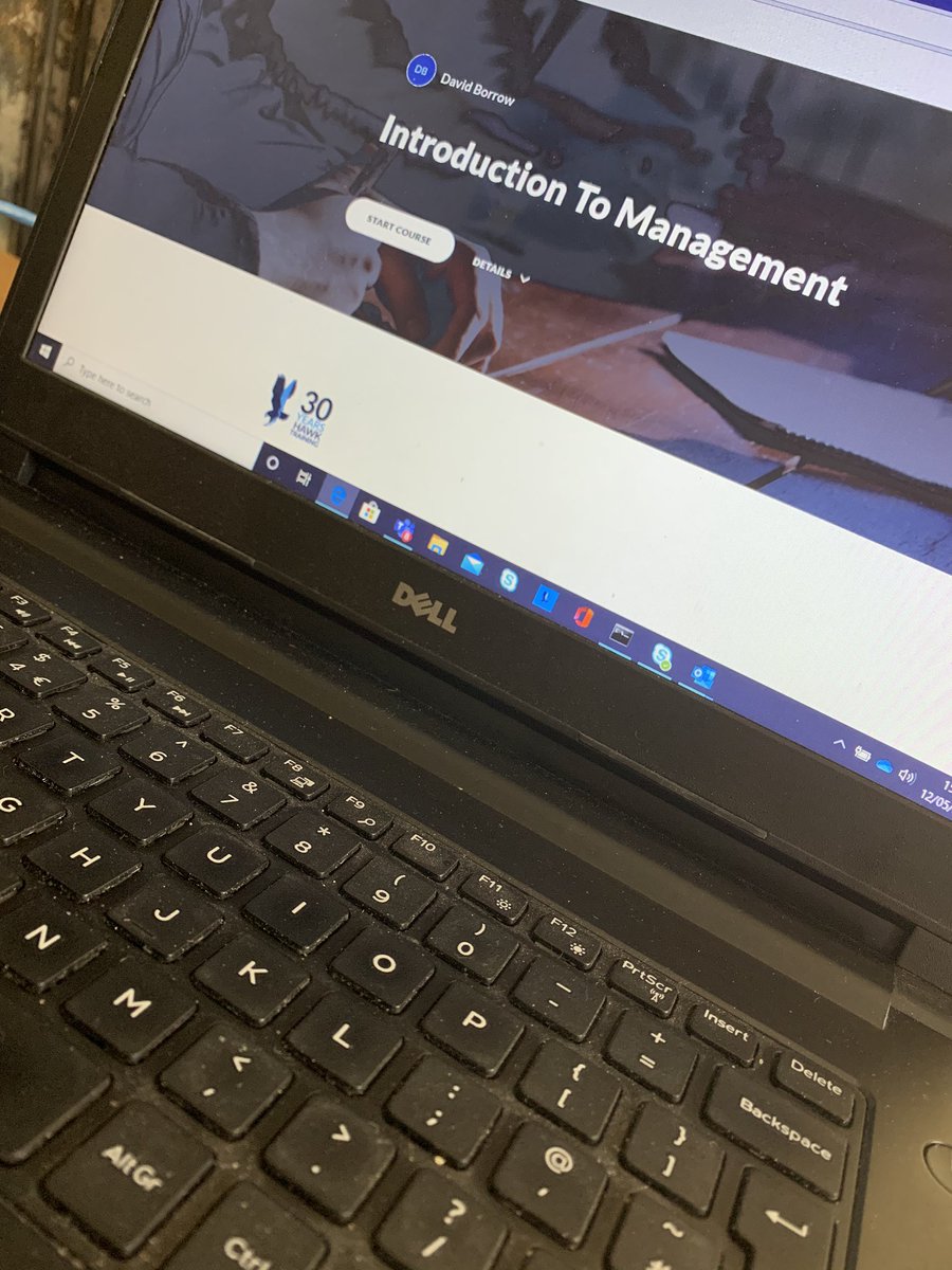 D_Borrow's tweet photo. Another day spent using @Articulate #rise and developing a course on ‘Introduction to Management’ for @Hawk_Training should be ready for release next week 🥳 #lovingwork #workingfromhomelife https://t.co/jjgSh3ZYUy