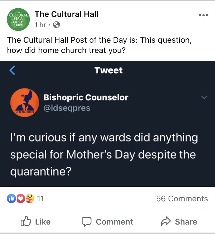 ldseqpres's tweet image. I was featured on the ⁦@TheCulturalHall⁩ FB page! 

My knee-jerk reaction was to comment on the post saying “hey, that’s me!” but then my secret identity would’ve been blown