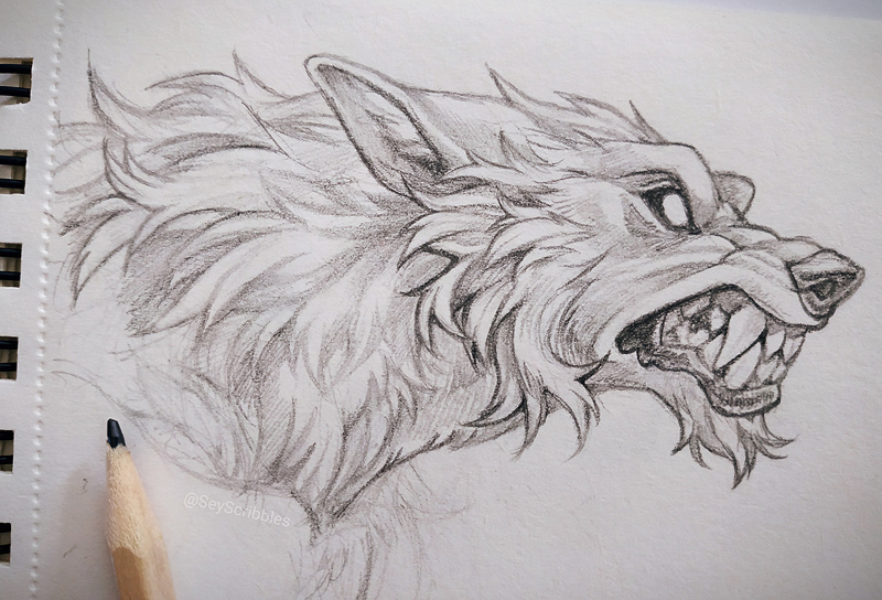 SeyScribbles's tweet photo. Fur and fangs https://t.co/aUKk0fHSWQ