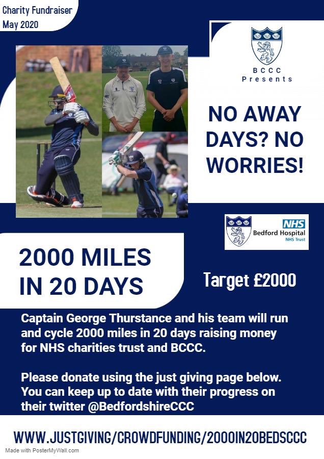 ballarde232's tweet photo. Day 3 of #2000for2000 and we’ve just ticked over the 330 mile mark! We would really appreciate any donations small or large for this great cause! https://t.co/1JJJ8ZymNn @BedfordshireCCC @Cricket_East @NCCA_uk @NatCricketConf @NatAsianCC https://t.co/jxi4S5kwrS
