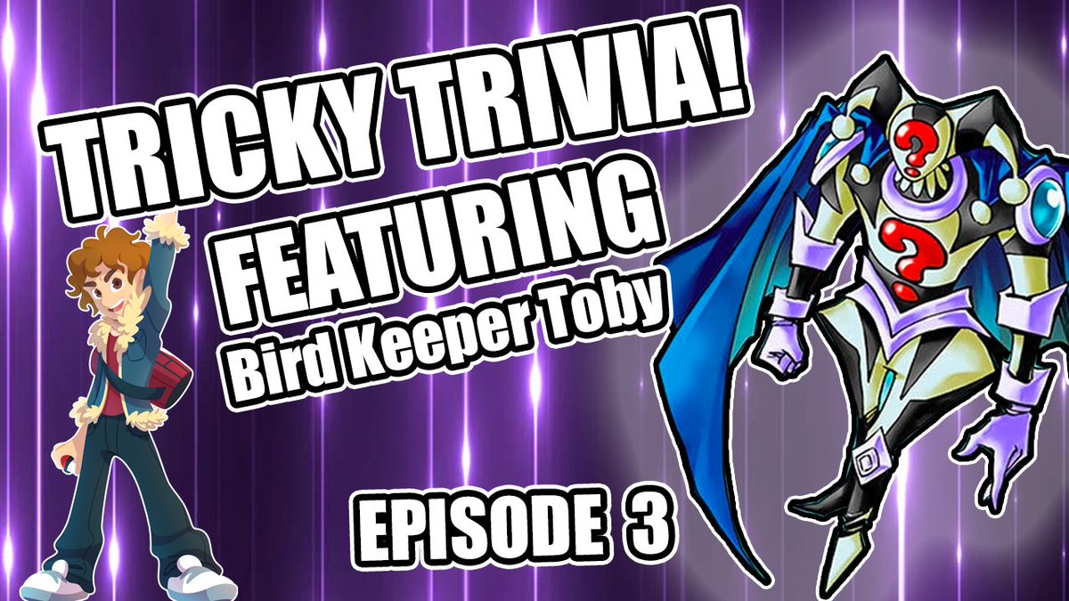 mistressdoomvt's tweet photo. Episode 3 of #trickytrivia featuring @BirdKeeperToby is live now so go give it a watch and test your #yugioh knowledge. @CharlieChespin @xthedarkone did Toby manage to beat your scores??? Guess you'll have to watch and see!
https://t.co/2eW2Uzy1DF https://t.co/CaciknVNFl