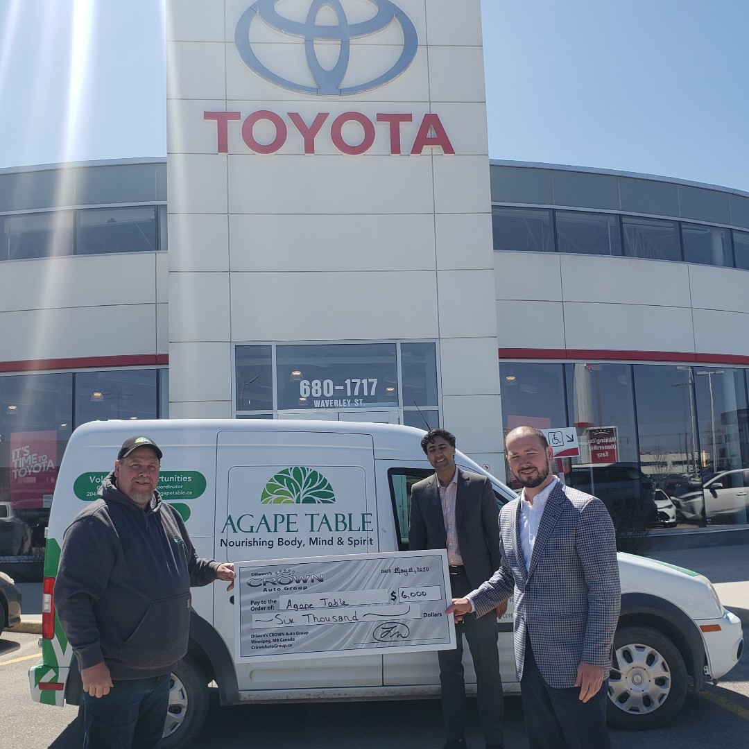 AgapeTable's tweet photo. We are extremely thankful for the very generous donation from @crowntoyota
Thank you very much for your support, you are awesome. This will help the #AgapeTableWpg #Community a ton!
#Winnipeg #Manitoba
#CrownToyota #CrownAutoGroup #helpingcommunity https://t.co/XzNfvi9Vfa