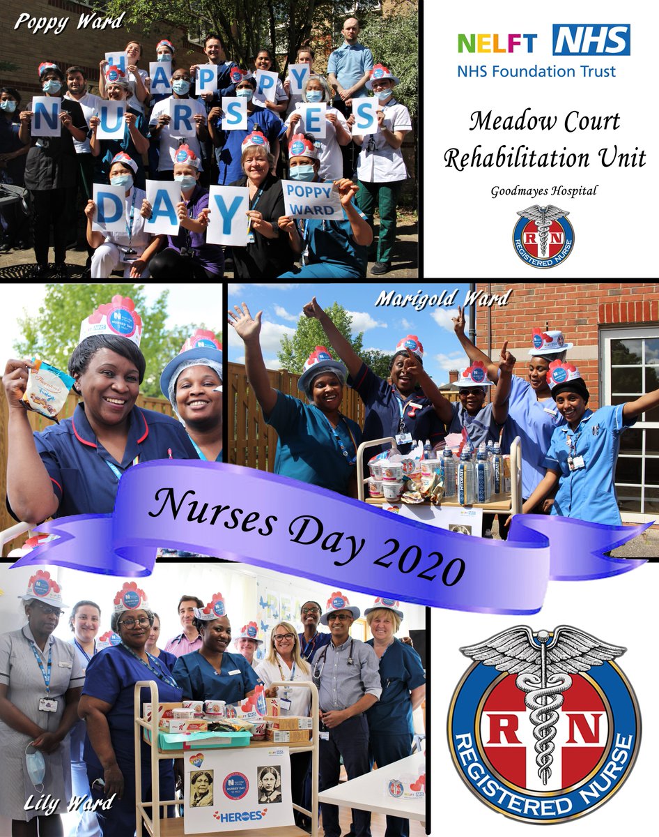 HAPPY NURSES DAY to all our nursing staff at Meadow Court <a href="/NELFT/">North East London NHS Foundation Trust (NELFT)</a>.  Staff from Poppy, Lily and Marigold Ward celebrate the day and indulge in some donated treats!  #NursesDay2020