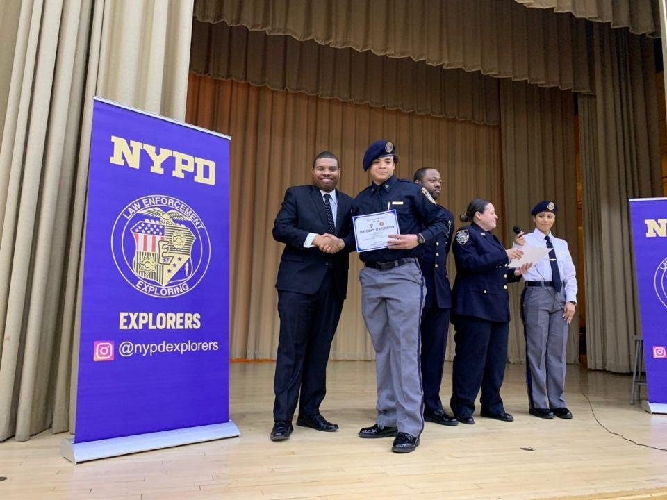 NYPDCommAffairs's tweet photo. These are some of the faces of our #NYPDexplorers who participate in the @127Penn Senior Support Service Program, who check in on our elderly to assure they are staying healthy during the crisis and trying to accommodate some requests they may have.  #TheEyesofTheWorldAreOnUs https://t.co/MnrZ1Engre