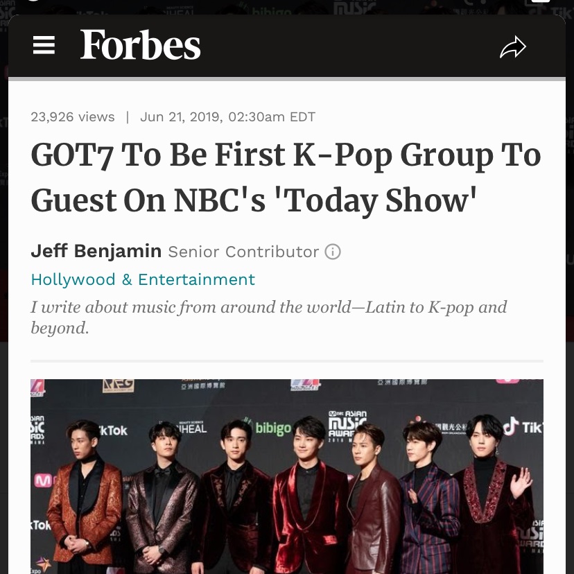 1st kpop group to guest + perform on one of America’s most watched channel “NBC’s today show”