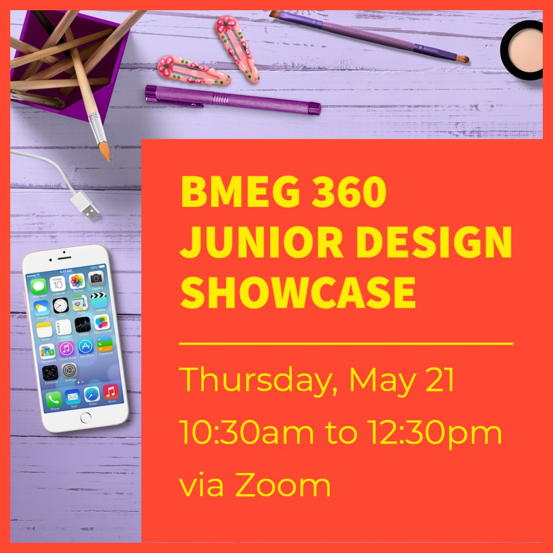 udbme's tweet photo. Next week, @SarahIRooney and Becca Scott host the Junior Design Showcase via Zoom! Students used #CAD tools to help @ArtTherapyDE develop adjustable paint tools for #mobility-adaptive users. Super impressive considering the pivot to a virtual course. #UDfromHome #Hengineers https://t.co/Zk3O1qMXoK
