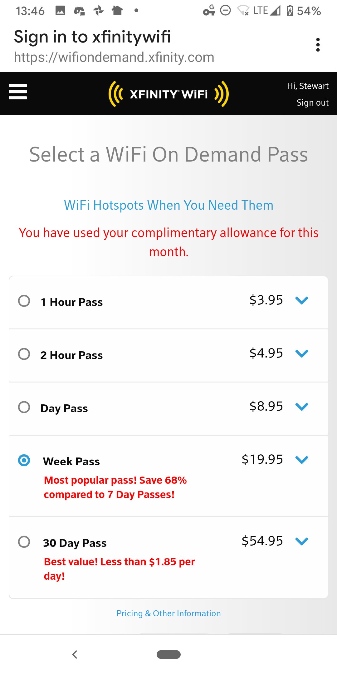Xfinity on Twitter "StewartalsopIII If you get that screen asking you pay, that means your