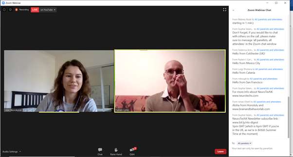 deep_roshan's tweet photo. Wonderful  talk on #BCI from Dr. Fabien Lotte , 
and Interviewer @liza_okorokova.  
   #NTXBCI101  #BCI_101 day 1 Week 2 by @NeuroTechX @Skoltech_ru
@Inria_Bordeaux 
https://t.co/IH3fZPH5tr https://t.co/mtRCSjzDby