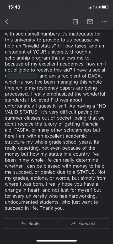 My school denied me of emergency aid I was going to use to pay for their summer classes,due to the fact I’m undocumented but have a social, job, pay taxes AND attend their school. I’m not one to post on twitter over my problems but I’m fed up with this system