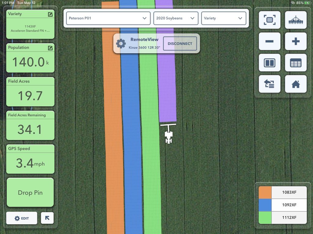 IsaacNellessen's tweet photo. @Jung_Agronomy #XtendFlex soybean plot going in @FieldView @climatecorp https://t.co/qzcfMRVfQI