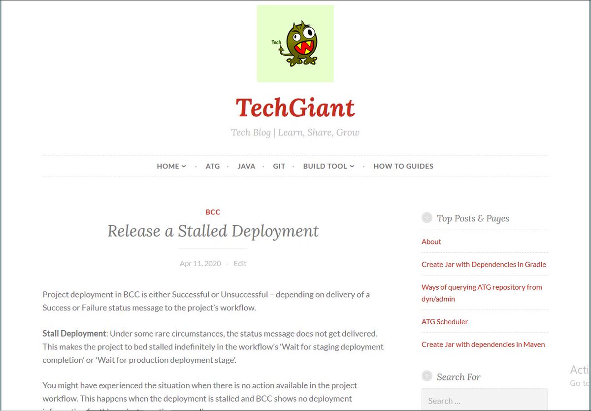 TechGiantTech's tweet image. Steps to release a Stalled BCC deployment in ATG
1. Navigate to the component PublishingMessageSource
2. Construct a message
3. Send Deployment Complete Message
Please visit wp.me/pbKRlg-2K for more details
#atg #oraclecommerce #oracleatg #BCC #techgiantblog