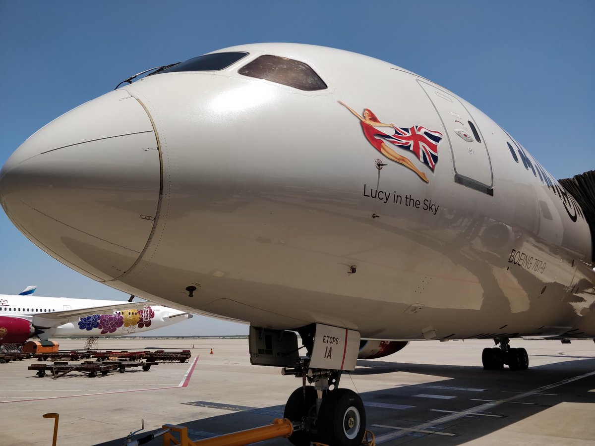 Lucy in the Sky with PPE. Today’s <a href="/VirginAtlantic/">virginatlantic</a> ✈️ from Shanghai brought back face protection, aprons and gowns for our #NHSheroes . <a href="/British_Airways/">British Airways</a> also operated two ✈️ ✈️ from Beijing and Shanghai carrying gowns and coveralls.
