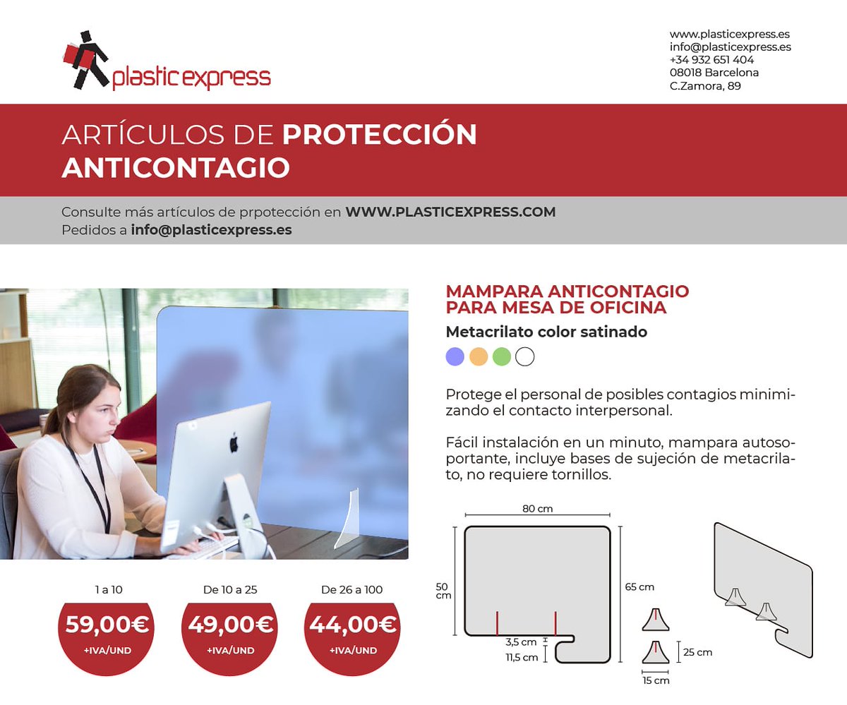 Plastic_Express's tweet image. Mamparas protectoras para oficinas 
#mamparas #anticontagio #mamparaprotectora
#pantalla #proteccion
Para más información: info@plasticexpress.es