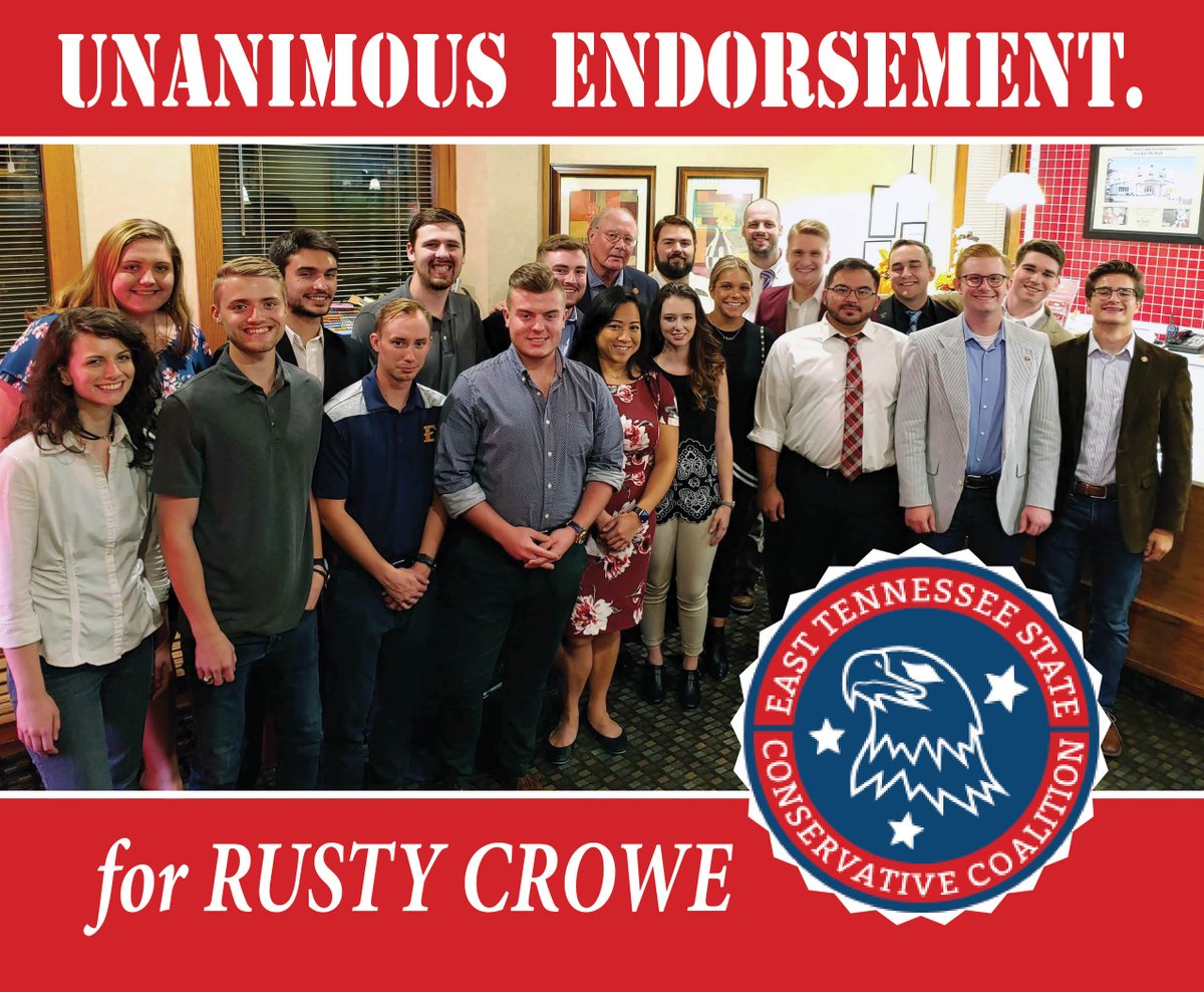 As an ETSU graduate myself, I am humbled to receive the support of this great group of young people. They are making a big difference by standing up to socialism on their campus, and I’m excited to have their help in giving DC a big dose of Tennessee.