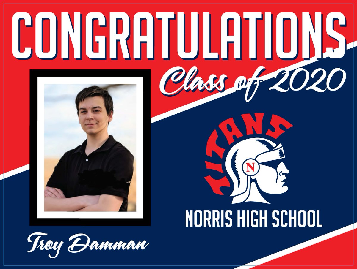 NHS_Titans's tweet photo. Senior Spotlight: Troy. His time at Norris in 3 words? "Wing Bar Thursday." #micdrop #preach #dontmindtheline #regularorspicy? Congrats, Troy! #NorrisTitans2020 https://t.co/YsCOG7rTky