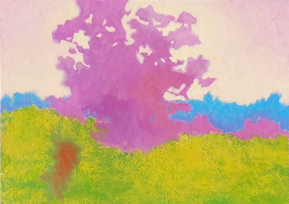 ABB3art's tweet photo. Pink coral blossom undersea - I don't know!...an experiment with abstract forms. Non objective - but something came out of that. What do you see? 
.
.
.
.
#aaronbowles #abstractart #abstractlandscape #contemporaryart  #aaronbowles3 #scottsaddition #coastalliving #fauvism https://t.co/m5HhHNNgGy
