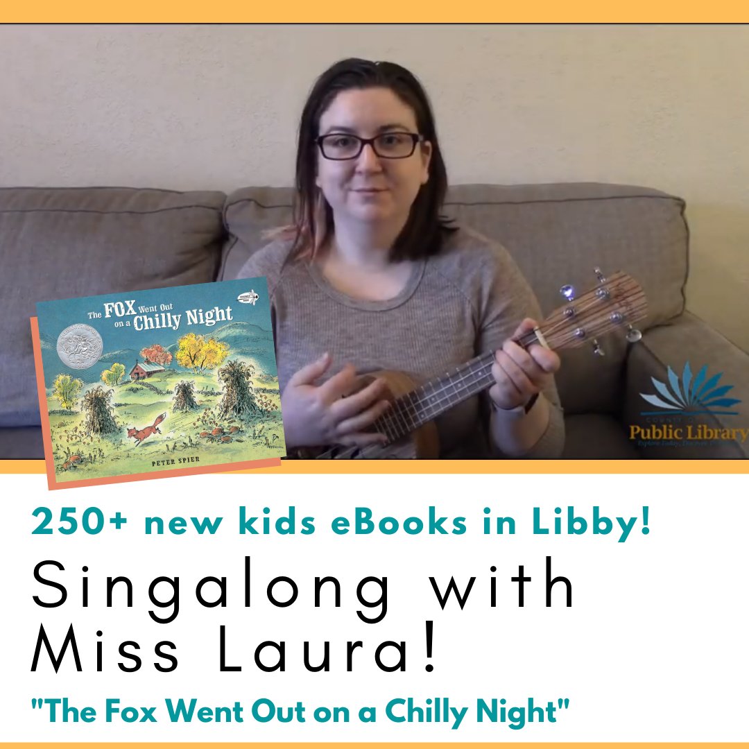 brantlibrary's tweet photo. 250+ new kids titles added to Libby! 

Miss Laura was so excited she recorded a singalong for one of the new books, "The Fox Went Out on a Chilly Night"!

https://t.co/6llyBw1grH

You can access Libby here: https://t.co/02vdTL6xK1

#BrantLibrary #BrantKids #BrantReads #Libby https://t.co/7x9vTxC6E4