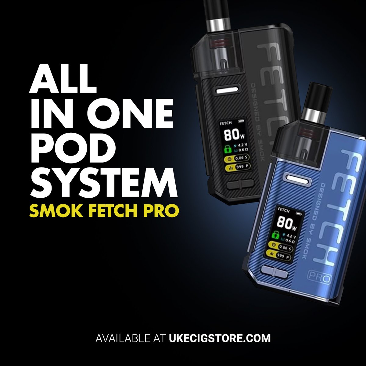 UKECIGSTORE's tweet photo. This is an all in one pod system that has amazing features without being complicated to use. The Fetch Pro is capable of up to 80w of power and has an incredible build quality too!
Have you tried it?
#smok #smokfetch #smokfetchpro #podkit #allinonepodkit #AIOpodkit #vapeshop https://t.co/lHuCIem4xA