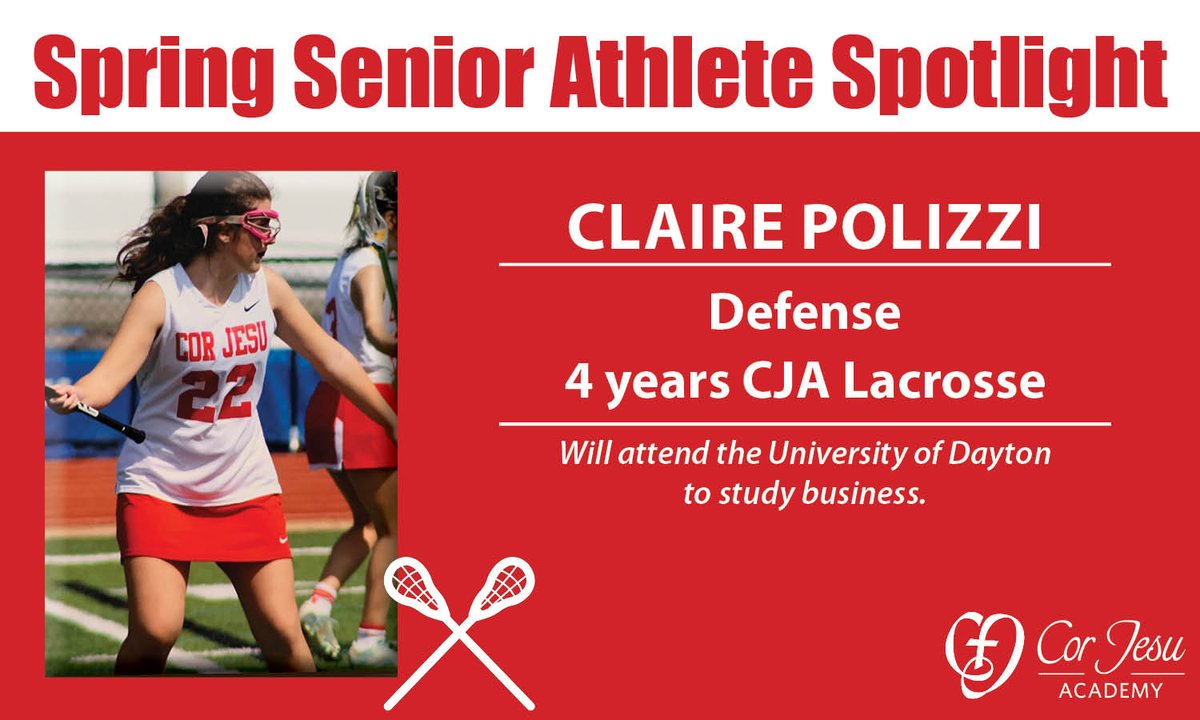 We are proud of you, Claire! #2020Strong #GoChargers

<a href="/CJAlacrosse/">Cor Jesu Lacrosse</a>