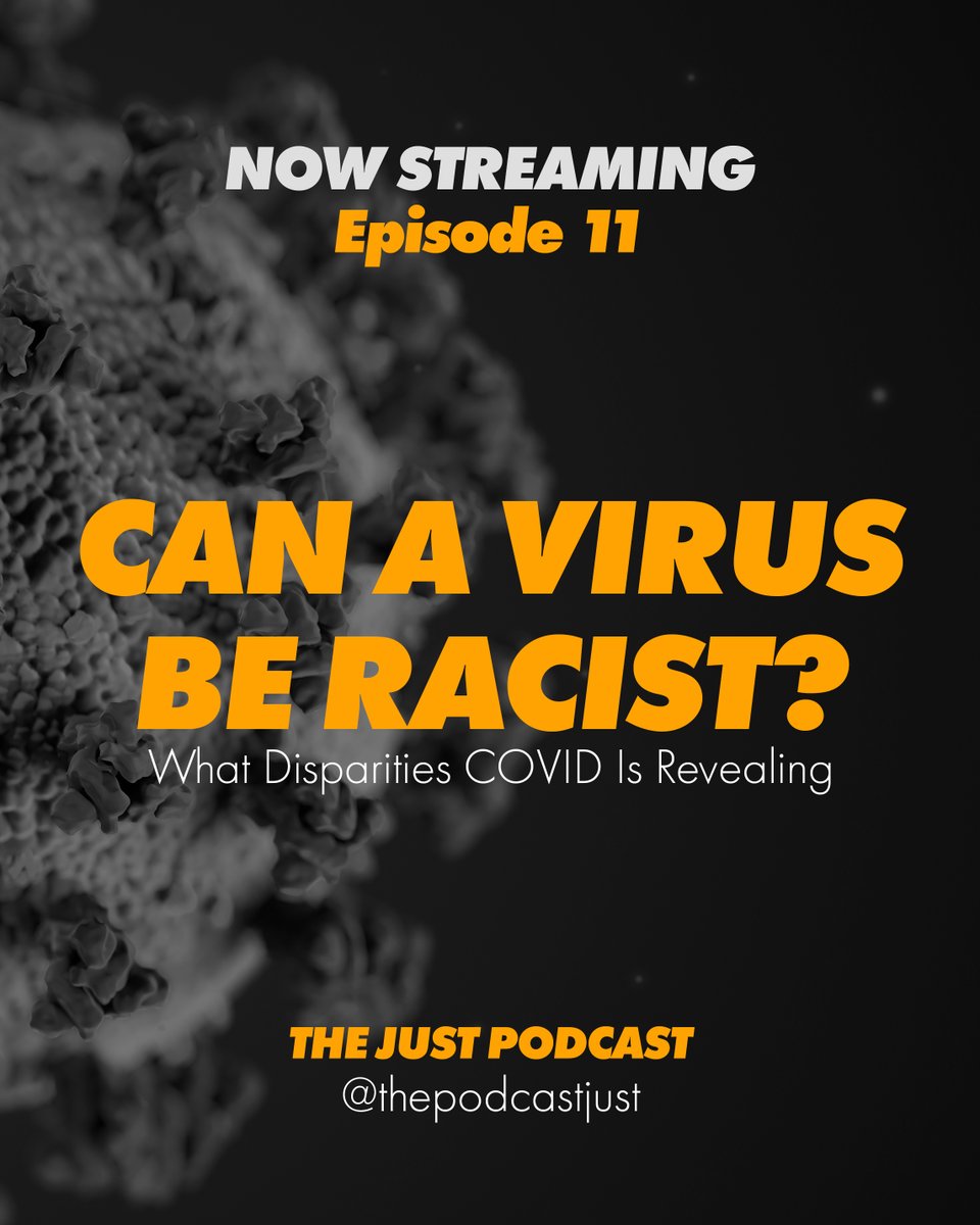 recitynetwork's tweet image. We know people can be racist—and that reality is far too clear after witnessing the news on Ahmaud Arbery's death. But can a virus be racist, too? In the latest episode of @thepodcastjust, Jes &amp;amp; Rob dialogue about the lopsided affects of COVID-19.