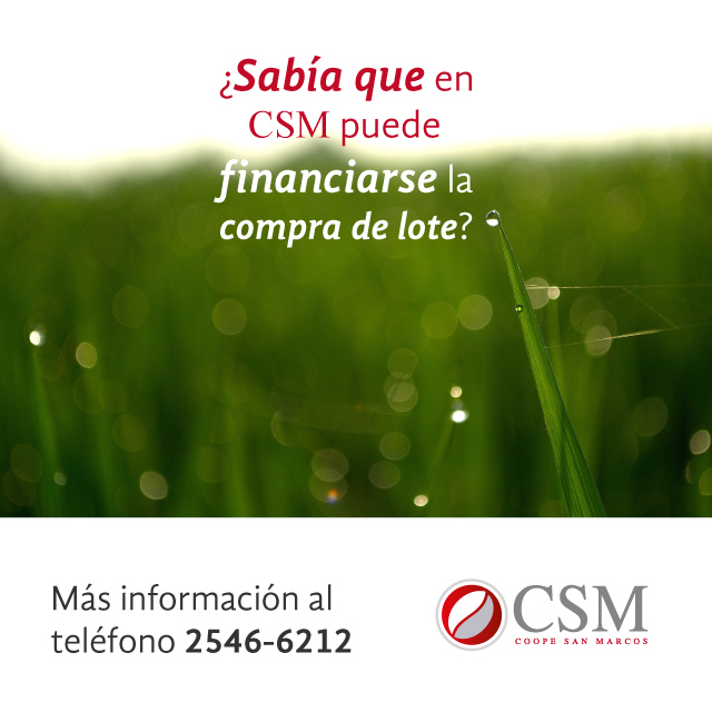 coopesanmarcos's tweet photo. ¡Llámenos al 2546-6212! Descubra las múltiples opciones de financiamiento a sus disposición. Somos #coopesanmarcos , donde usted SÍ es primero...

#tarrazu #costarica #compradelote #lotesencostarica #credito #creditohipotecario #prestamos https://t.co/Zyi10rDqM9