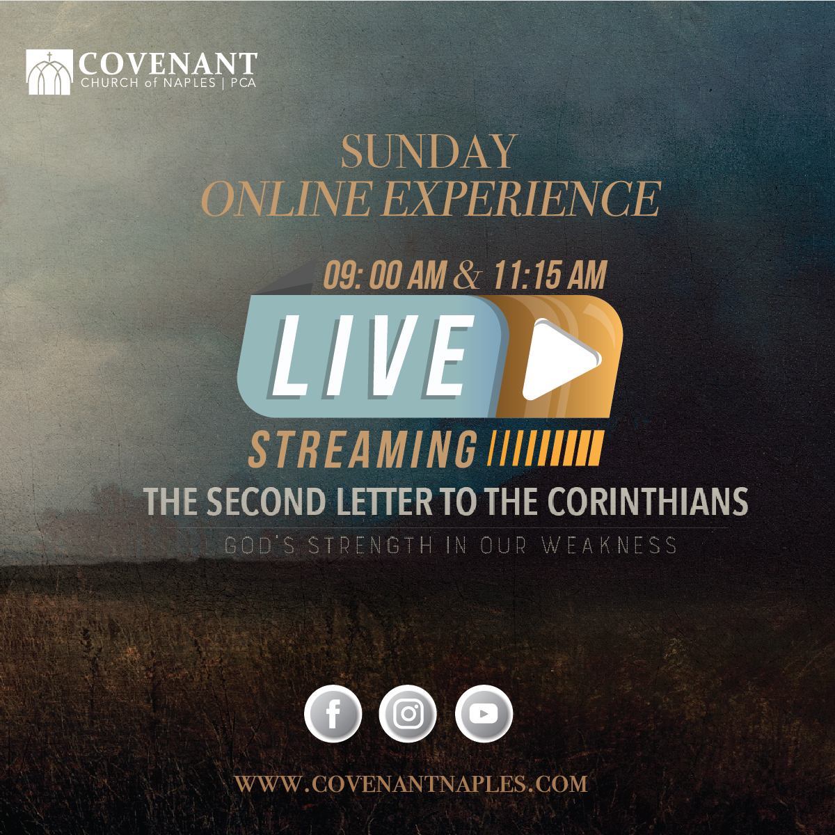 covenantnaples's tweet photo. Church Re-opening; Live Streams at 9 &amp; 11:15AM; Jesus in Athens; Covenant Daily; Food Ban... https://t.co/w2owmubKfm https://t.co/XRlQrf6fYn