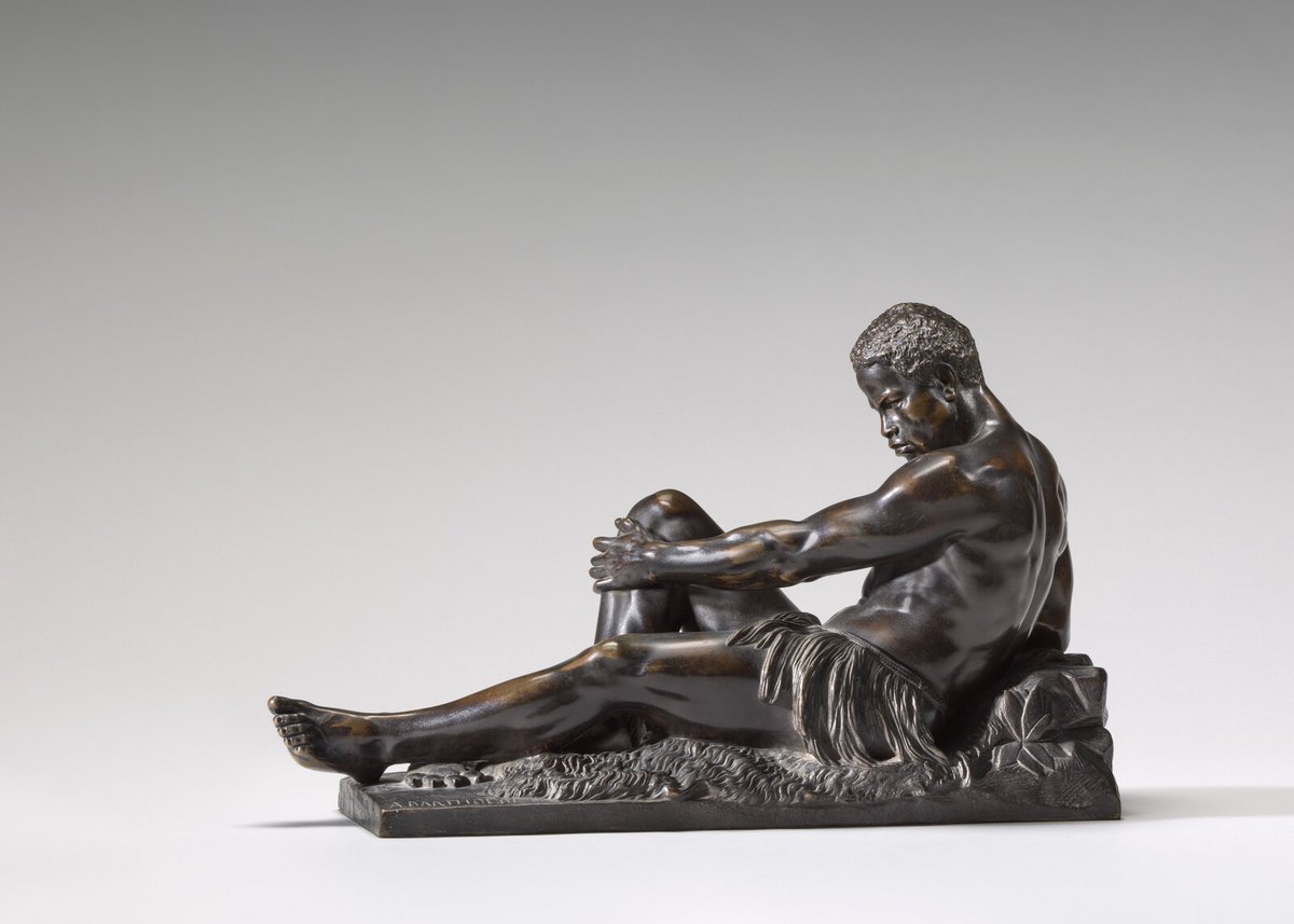 ngadc's tweet photo. The black male body is well-defined, yet as allegory it serves the same servile role as those of females. In the context of 19th-century French colonial expansion on the continent, the man and lion allegorize France’s imperial ambitions in Africa. https://t.co/3V4ehPFqj2