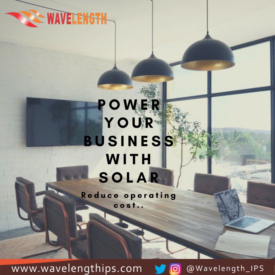 Wavelength_IPS's tweet photo. A lot of businesses face the problem of unreliable power supply which makes them resort to the usage of fossil fuel to generate power.
Cut operational cost by going solar
#gosolar #solarenergy #sunlight #powersupply #generatepower #power #energy #renewableenergy #electricity https://t.co/hxqhRSu43g
