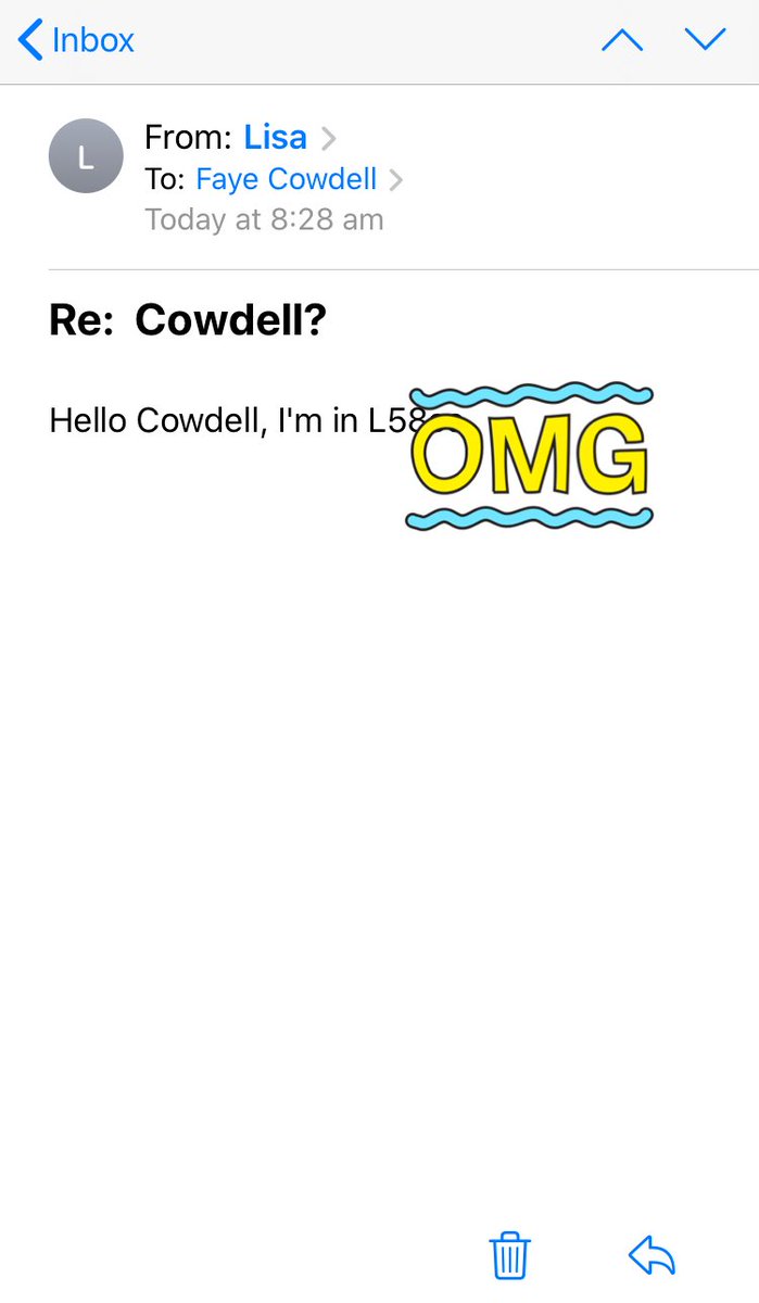 fayecowdell's tweet photo. Hi has anyone ever had an email like this before pls ??? I don’t know who it is, clicked the name &amp; the email address deffo doesn’t match ‘Lisa’. He knows where I live :( https://t.co/u2s89Ccs04