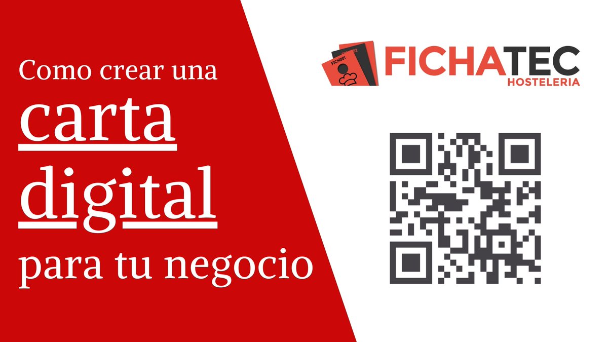 fichatec's tweet photo. Aquí tenéis el vídeo con la demostración de lo fácil que es crear una Carta Digital para vuestro negocio con Fichatec Hostelería
https://t.co/eMPQ2qcJXP https://t.co/VRQA4Y82Hc